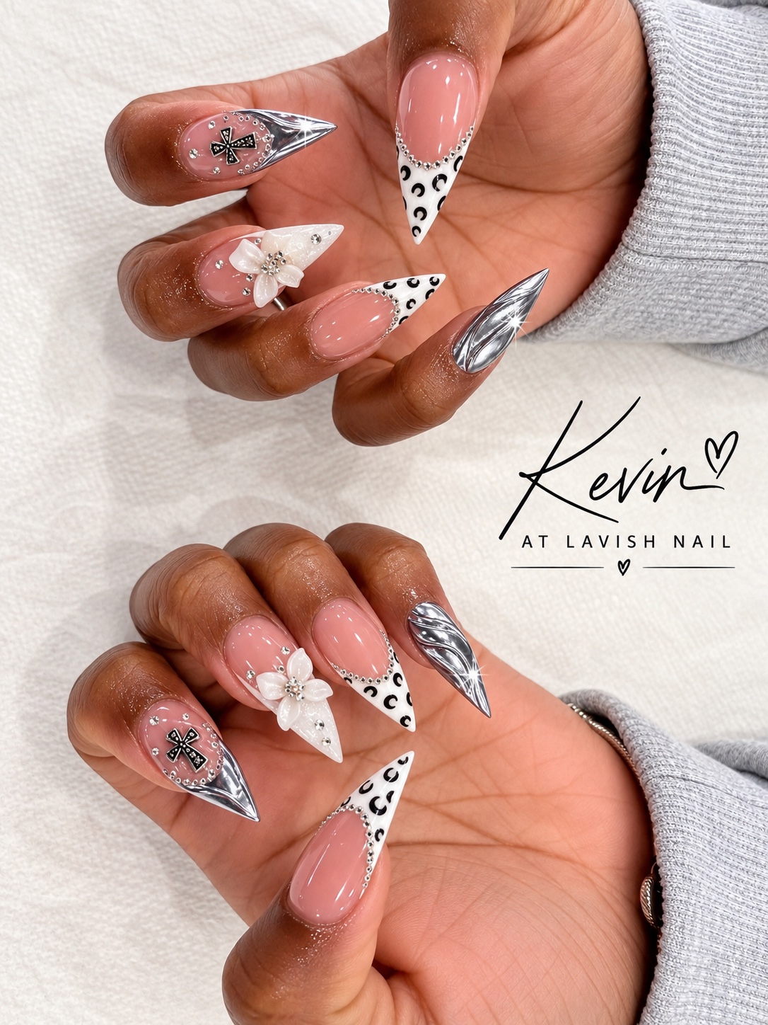 Chrome Detail original client nail set by Kevin