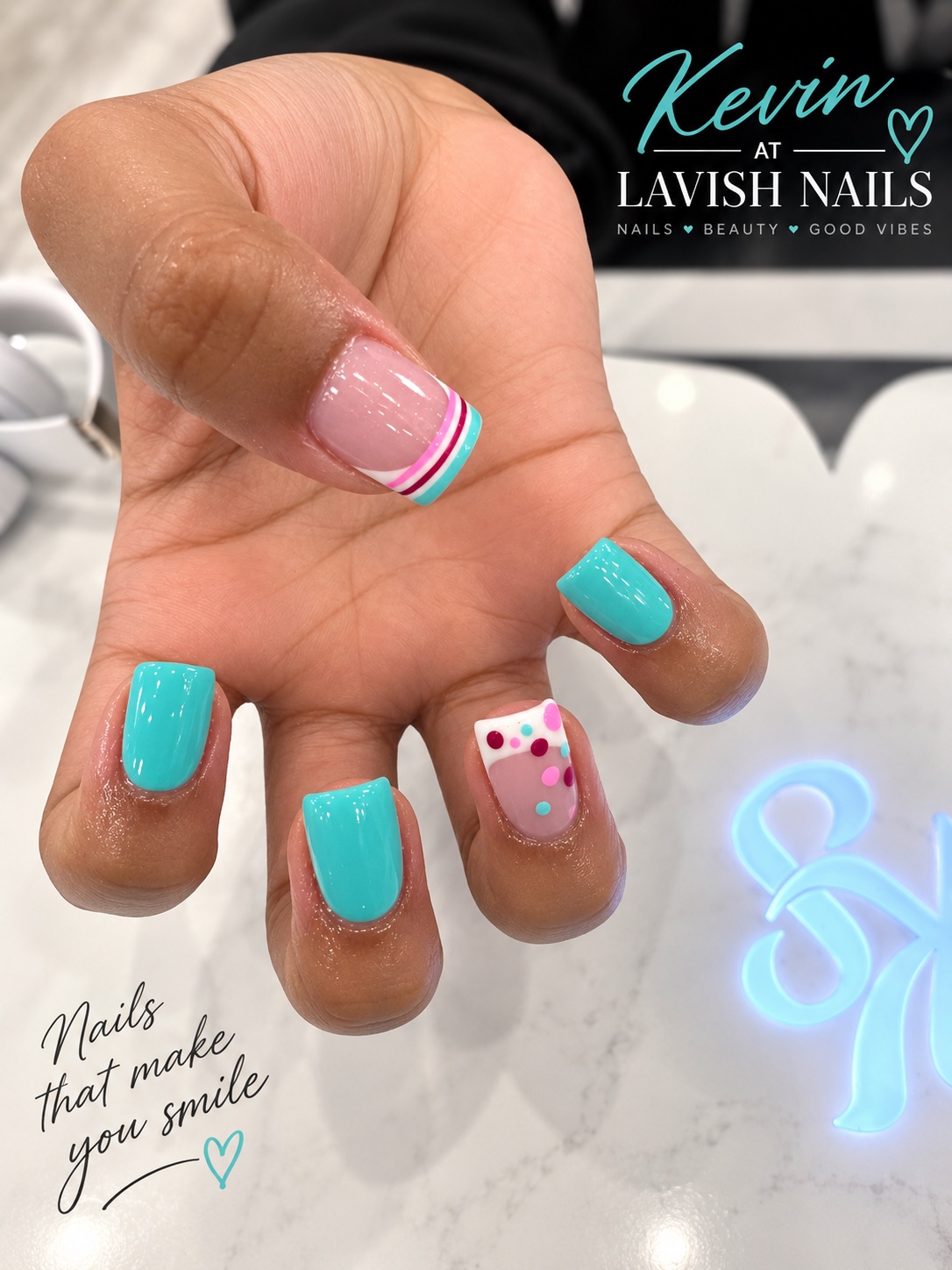 Sweet & Simple original client nail set by Kevin